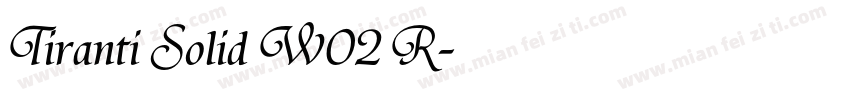 Tiranti Solid W02 R字体转换